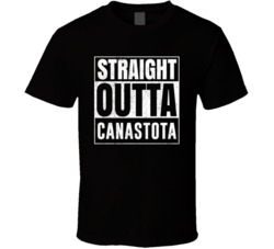 Straight Outta Canastota New York City Grunge Parody Cool T Shirt