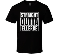 Straight Outta Ellerbe North Carolina City Grunge Parody Cool T Shirt