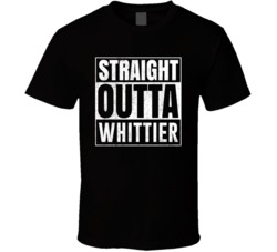 Straight Outta Whittier North Carolina City Grunge Parody Cool T Shirt