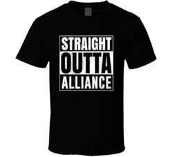 Straight Outta Alliance Ohio City Grunge Parody Cool T Shirt