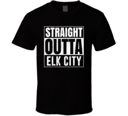 Straight Outta Elk City Oklahoma City Grunge Parody Cool T Shirt