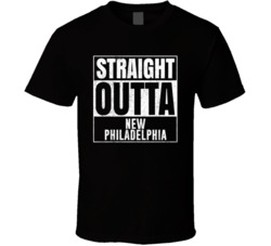 Straight Outta New Philadelphia Pennsylvania City Grunge Parody Cool T