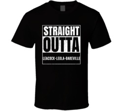Straight Outta Leacock-leola-bareville Pennsylvania City Grunge Parody
