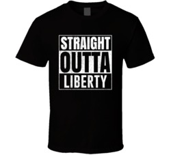 Straight Outta Liberty South Carolina City Grunge Parody Cool T Shirt
