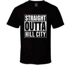 Straight Outta Hill City South Dakota City Grunge Parody Cool T Shirt