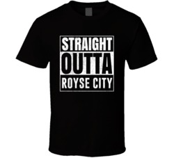 Straight Outta Royse City Texas City Grunge Parody Cool T Shirt
