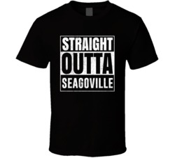 Straight Outta Seagoville Texas City Grunge Parody Cool T Shirt
