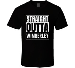 Straight Outta Wimberley Texas City Grunge Parody Cool T Shirt