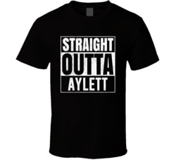 Straight Outta Aylett Virginia City Grunge Parody Cool T Shirt