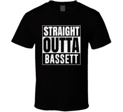 Straight Outta Bassett Virginia City Grunge Parody Cool T Shirt