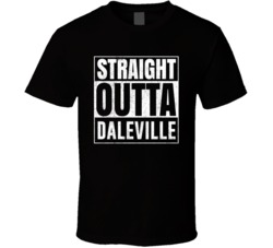 Straight Outta Daleville Virginia City Grunge Parody Cool T Shirt