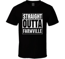 Straight Outta Farmville Virginia City Grunge Parody Cool T Shirt