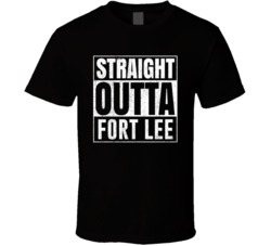 Straight Outta Fort Lee Virginia City Grunge Parody Cool T Shirt
