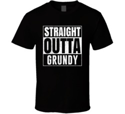 Straight Outta Grundy Virginia City Grunge Parody Cool T Shirt