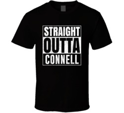 Straight Outta Connell Washington City Grunge Parody Cool T Shirt