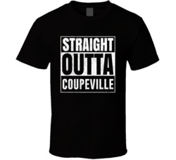 Straight Outta Coupeville Washington City Grunge Parody Cool T Shirt