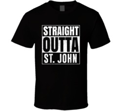 Straight Outta St John Washington City Grunge Parody Cool T Shirt