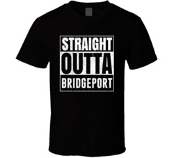 Straight Outta Bridgeport West Virginia City Grunge Parody Cool T Shir