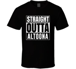 Straight Outta Altoona Wisconsin City Grunge Parody Cool T Shirt