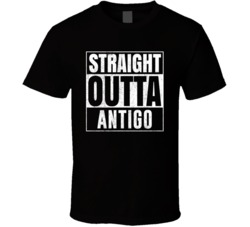 Straight Outta Antigo Wisconsin City Grunge Parody Cool T Shirt