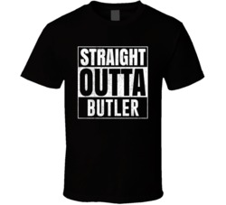 Straight Outta Butler Wisconsin City Grunge Parody Cool T Shirt