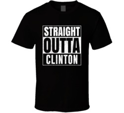 Straight Outta Clinton Wisconsin City Grunge Parody Cool T Shirt