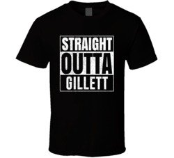 Straight Outta Gillett Wisconsin City Grunge Parody Cool T Shirt