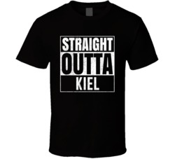 Straight Outta Kiel Wisconsin City Grunge Parody Cool T Shirt