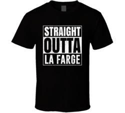 Straight Outta La Farge Wisconsin City Grunge Parody Cool T Shirt