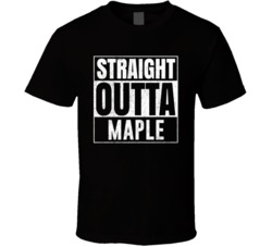 Straight Outta Maple Wisconsin City Grunge Parody Cool T Shirt