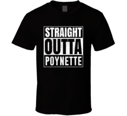 Straight Outta Poynette Wisconsin City Grunge Parody Cool T Shirt