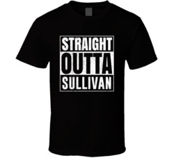 Straight Outta Sullivan Wisconsin City Grunge Parody Cool T Shirt