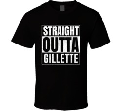 Straight Outta Gillette Wyoming City Grunge Parody Cool T Shirt