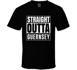 Straight Outta Guernsey Wyoming City Grunge Parody Cool T Shirt