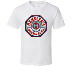 Henslers Popular Beer And Ales Retro Beer Label Beer Lovers T Shirt