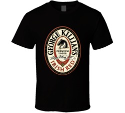 Killians Irish Red Premium Lager Label Distressed Look T Shirt
