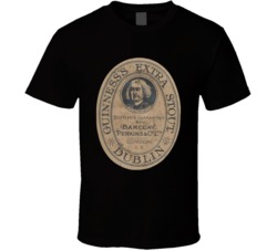 Guiness Extra Stout Dry Beer Ireland Vintage Label Beer Lovers T Shirt