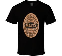 Maltx Non Intoxicating Pure Malt And Hops Vintange Beer Lable T Shirt