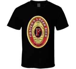 Fosters Lager Beer Vintage Australian Beer Label T Shirt