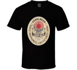 Asahi Beer Vintage Japanese Lager Beer Label T Shirt