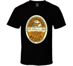 Burtonwood Stout Sweet Chocolately Vintage Beer Label T Shirt
