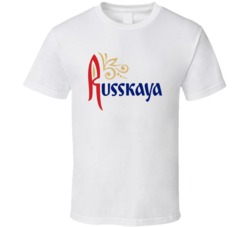 Russkaya Russian Vodka Popular Alcohol Drink Logo T Shirt