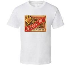 Absinthe Suisse Vintage Switzerland Bottle Label T Shirt