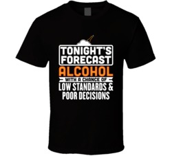 Tonight's Forecast Alcohol With Low Standards Poor Decisions Funn