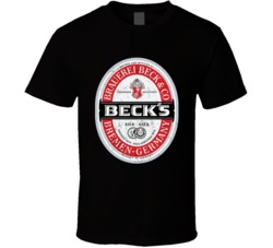 Becks Beer Germany Distressed Look Label Beer Lovers T Shirt