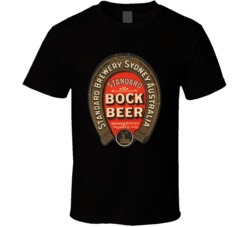 Standard Brewery Bock Beer Australia Vintage Label T Shirt