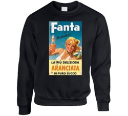 Fanta Vintage 1966 Advertising Poster Soda Pop Lovers Crewneck Sweatsh