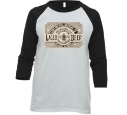 Continental Lager Beer Vintage Label Beer Lovers Raglan T Shirt