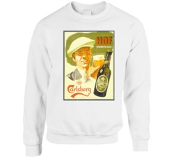 Carlsberg Pilsner Denmark Vintage Ad Beer Lovers Crewneck Sweatshirt