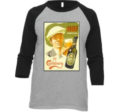 Carlsberg Pilsner Denmark Vintage Ad Beer Lovers Raglan T Shirt